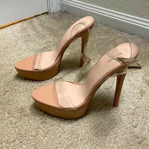 Pretty little thing nude heels
